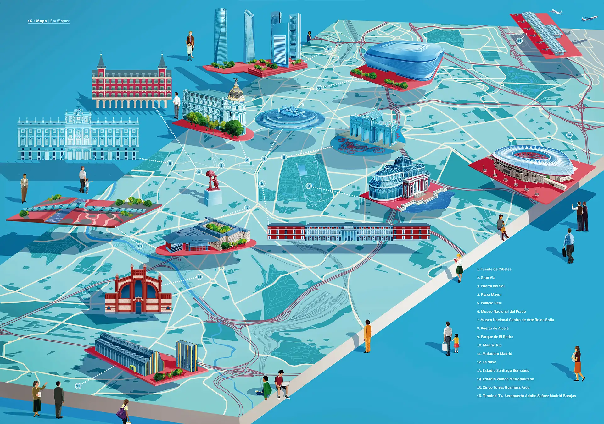 Map of Madrid Icons