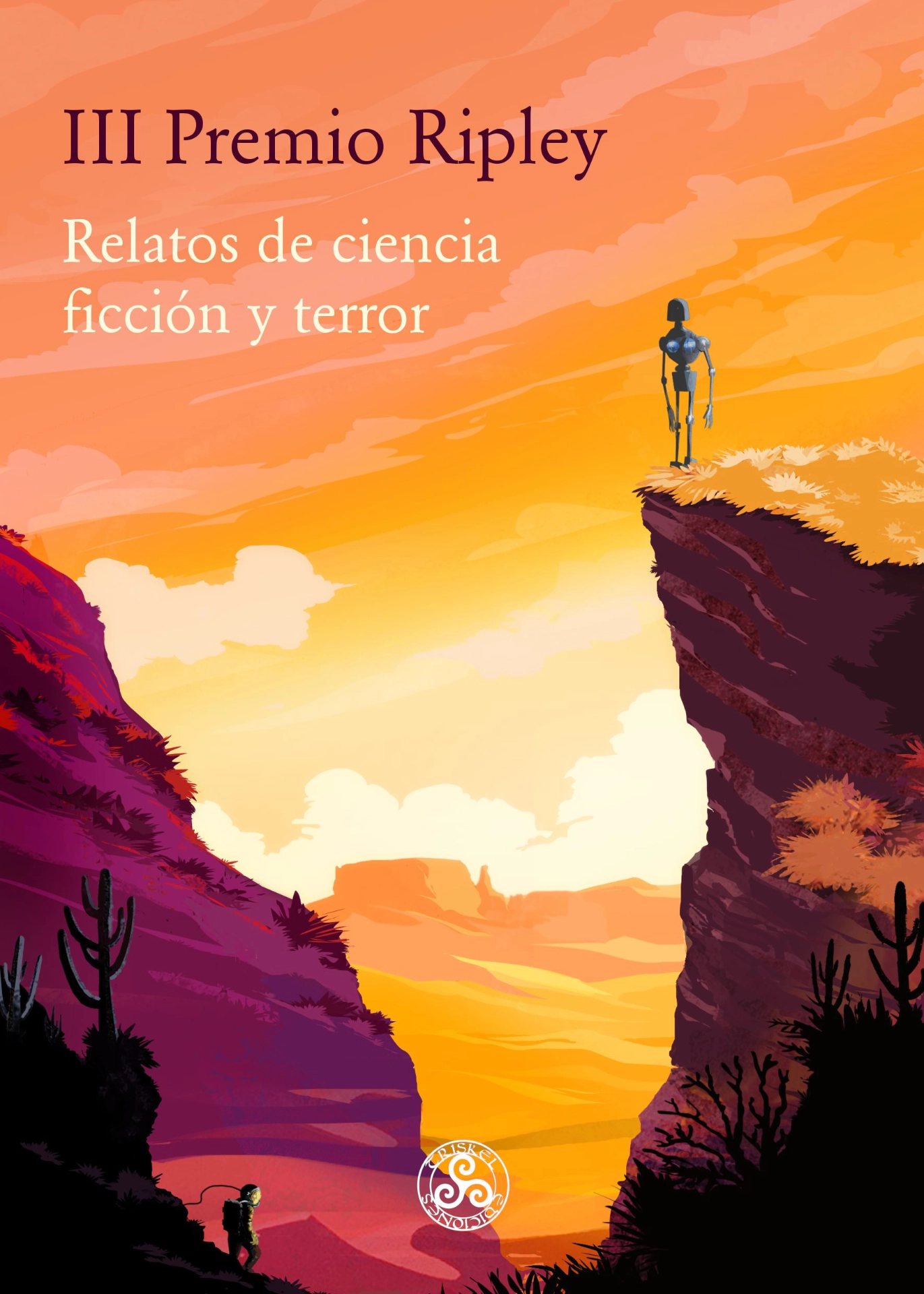 Illustration for the cover of the collection of Science Fiction and Horror Stories III Ripley Prize,