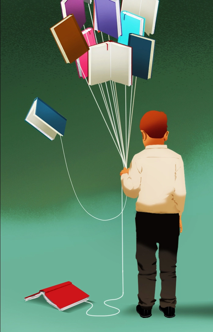 Illustration for the Opinion section of the newspaper EL PAÍS "Un viaje en el tiempo desde Misisipí" (A journey through time from Mississippi) article by Juan Luis Cebrián