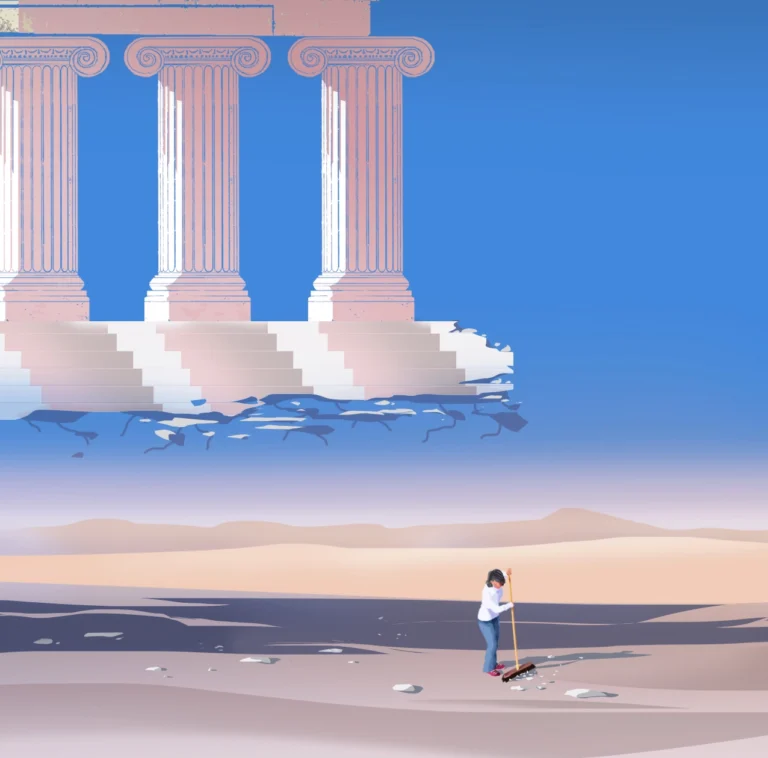 Democratizing work. Illustration for the article by Daniel Innerarit